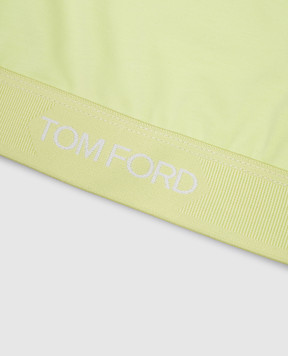 Tom Ford Зеленый топ с узором логотипа BRJ016JEX166