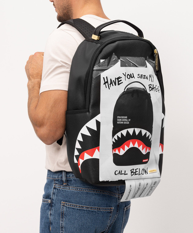 Sprayground Детский черный рюкзак HAVE YOU SEEN MY BAG? 910B8735NSZ изображение 2
