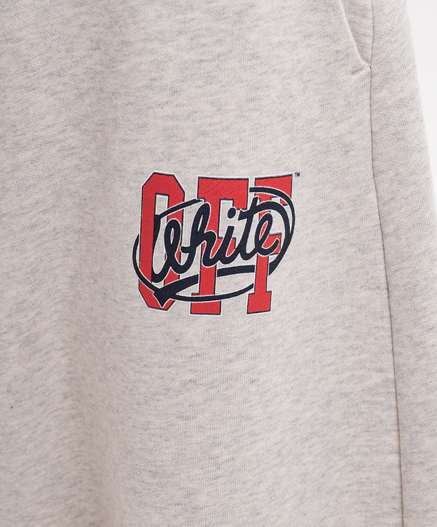 Off-White Бежевые меланжевые джоггеры 2FH00495B изображение 4