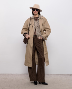 Brunello Cucinelli Коричневый ажурный кардиган с шелком и льном MEA345606P