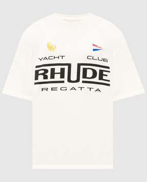 Rhude Футболка кольору айворі Regatta Yacht Club RHPS26TT05012