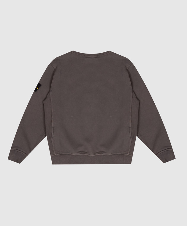 Stone Island Детский серый свитшот с патчем логотипа L2S166100001S0A2014 изображение 2