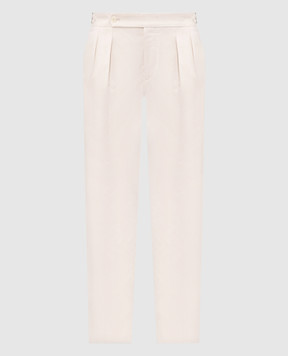 Brunello Cucinelli Вельветовые штаны цвета айвори ML462PS00