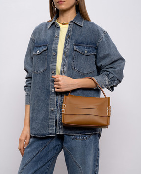 JW Anderson Коричневая кожаная сумка Loafer HB0762LA0383