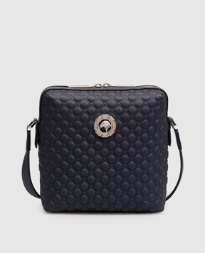 Stefano Ricci Синя шкіряна сумка з тисненням Asia ND155GTPMR1MR