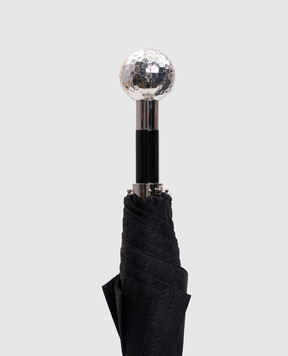 Pasotti Черный складной зонтик Golf Ball OMITUO64SBLUES59732
