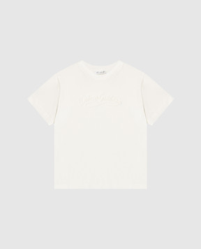 Dolce&Gabbana Дитяча біла футболка з вишивкою логотипа L5JTNKG7PYF26