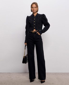 Twinset Черная укороченная джинсовая куртка 262TP2520