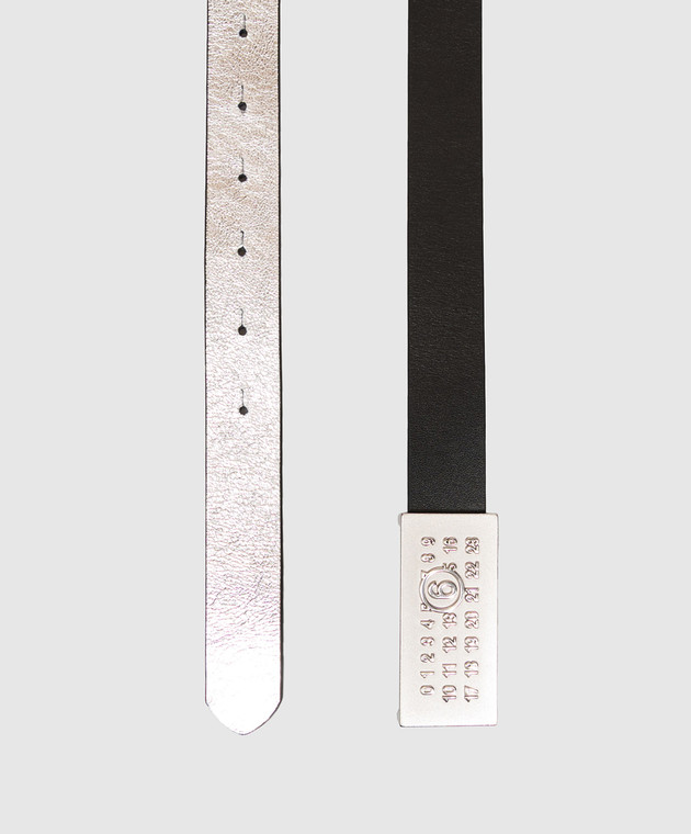 Maison Margiela MM6 Черный кожаный ремень SA6TP0010P9198 изображение 3