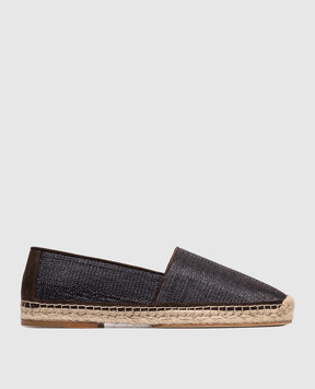 Brunello Cucinelli Синие эспадрильи из рафии MPUSHJQ726