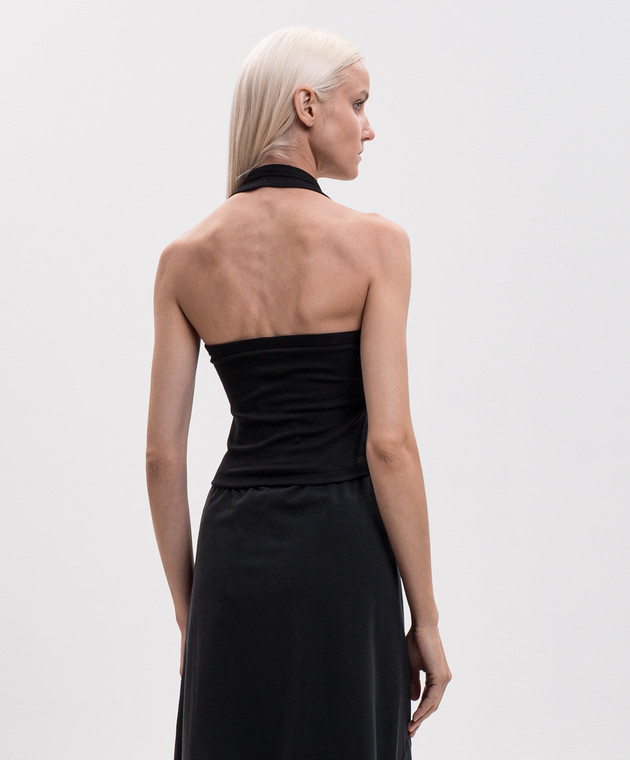 Vetements Черный топ в рубчик WH27TT163B изображение 4