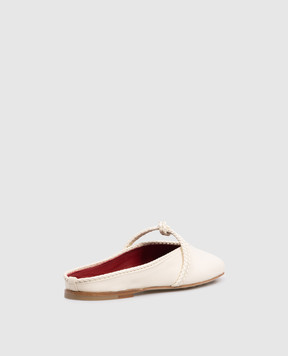 Bottega Veneta Бежеві шкіряні мюлі Rosa Mary-Jane 855863VBSD0