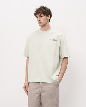 Off-White Зеленая футболка Type Arrow 44MAA120S26J00S