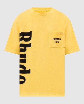 Rhude Желтая футболка с карманом RHPF26TT13012