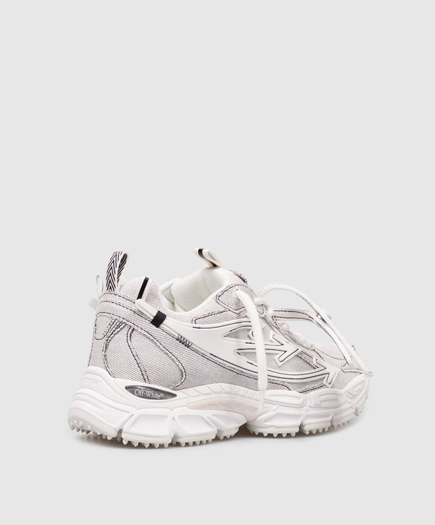 Off-White Белые кроссовки Denim Be Right Back с логотипом OWIA289Z26DEN001 изображение 3