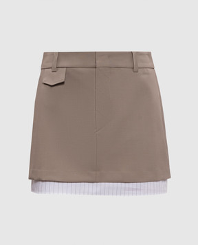 SSHEENA Бежева спідниця Giungla з вовною 26SSGIUNGLATS26004A85