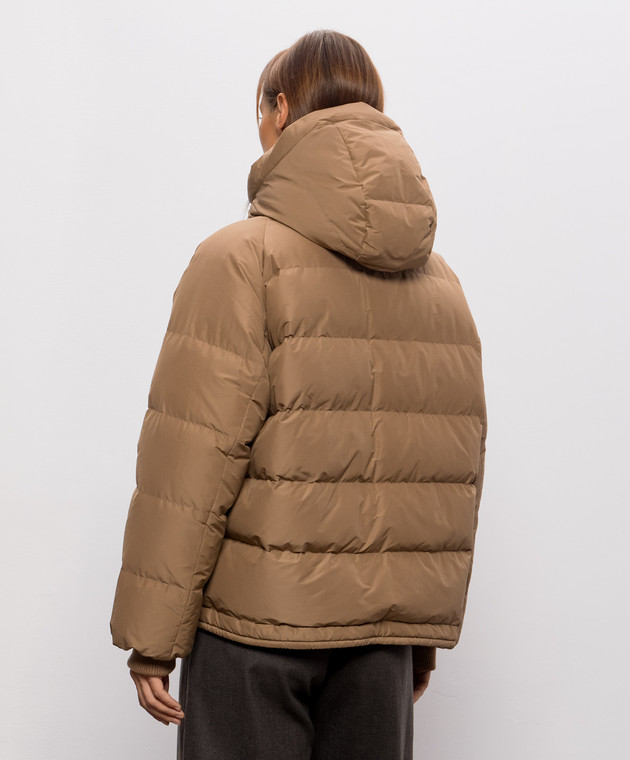 Brunello Cucinelli Коричневый стеганый пуховик MH5257216 изображение 4