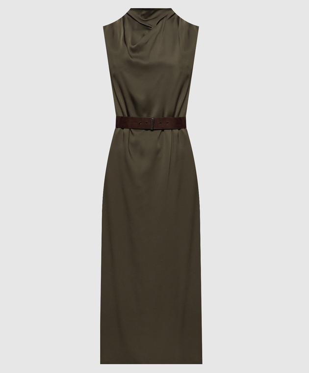 Brunello Cucinelli Платье миди цвета хаки M0H38A5519