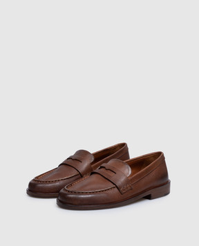 Marsell Коричневые кожаные лоферы Mocasso MW8650P027