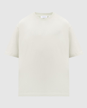 Off-White Зеленая футболка с принтом логотипа 44MAA120S26J00H