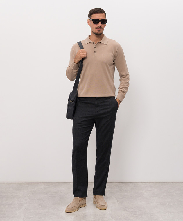 Canali Сірі штани з вовни AR03472V91675 зображення 2