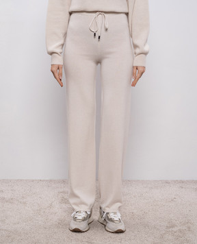 Peserico Бежеві штани з вовни, шовку і кашеміру S94026F12K09018