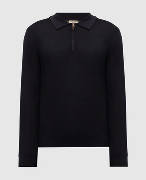 Cashmere&Whiskey Синє поло з вовни MU10151318465R