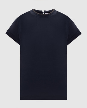 Brunello Cucinelli Синяя футболка M0T18BD200