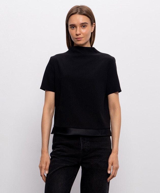 Jil Sander Черная блуза из шерсти J02NC0314J40356 изображение 2