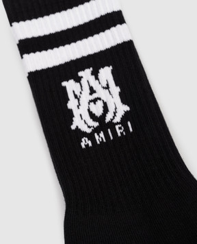 AMIRI Черные носки с узором монограмм AMACSK1006