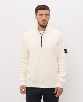Stone Island Свитер цвета айвори с молнией L2S155100124S00D8