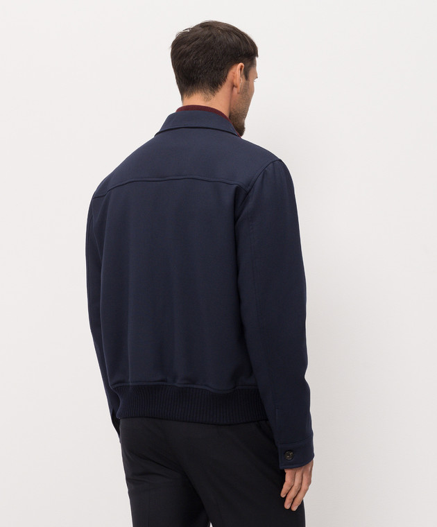 ISAIA Синя куртка з вовни SX732494370 зображення 4