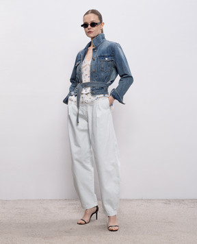 Juun.j Синя джинсова куртка з вінтажним ефектом JW6311W02P