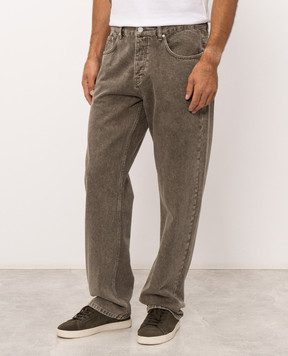 Trussardi Джинсы цвета хаки с вышивкой эмблемы P404HG04954NMJ390D80
