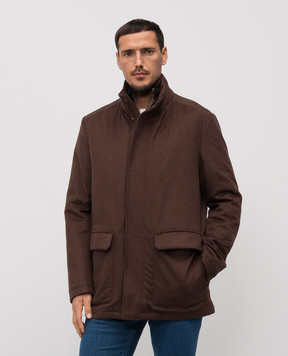 Stefano Ricci Коричнева куртка з кашеміром та вовною норки M7J5300090CO69HC