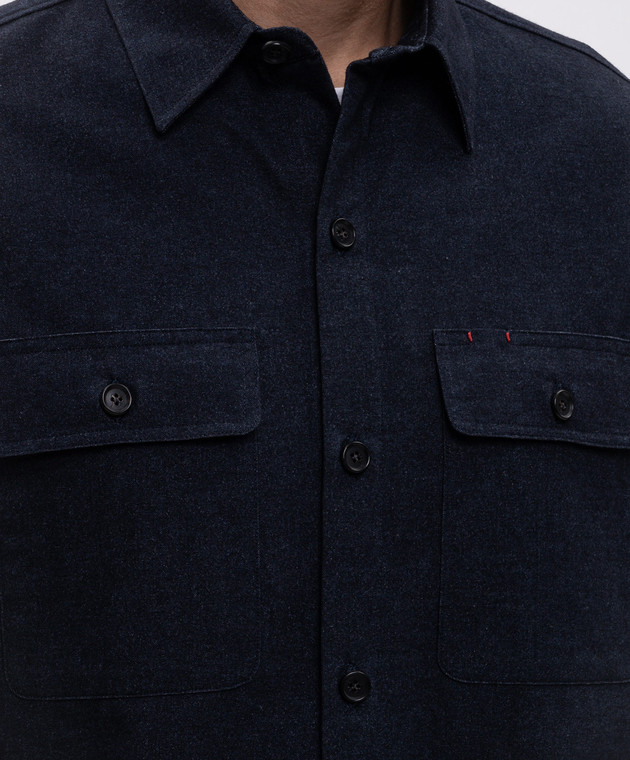 ISAIA Синяя рубашка OSH009C1247 изображение 5