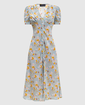 Jacob Lee Блакитна сукня із шовку в квітковий принт WSD0066SS26BCF