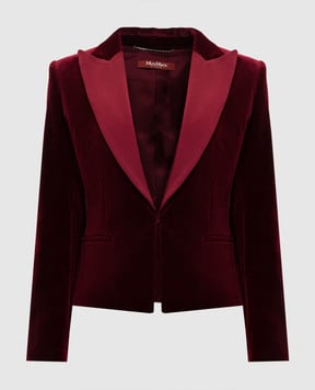 Max Mara Червоний оксамитовий жакет Eolie EOLIE