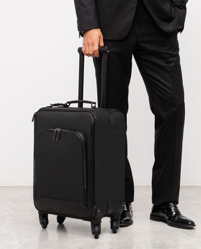 Stefano Ricci Чорна шкіряна валіза з логотипом ND240G9I1UVH