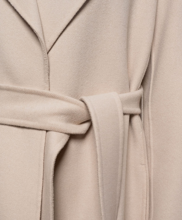 Max Mara Бежевое пальто POLDO на запах из шерсти POLDO изображение 5