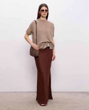 Brunello Cucinelli Бежевий топ з вовною M2I776860