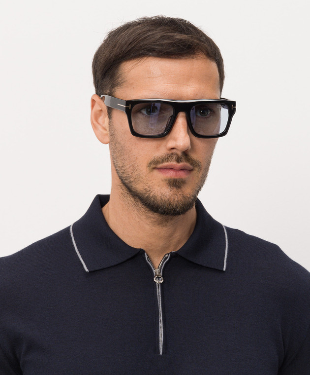 Tom Ford Черные очки Cyrus с монограммой FT1337F изображение 2