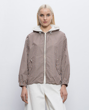 Brunello Cucinelli Коричневая ветровка в клетку ML5997948