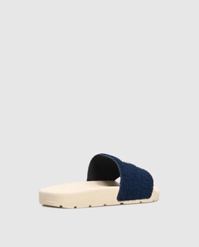 Off-White Синие слайдеры с логотипом Arrow W003F5F001