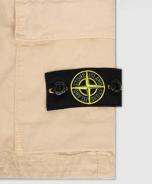 Stone Island Дитячі бежеві шорти карго L1S16L100002S000168 зображення 3