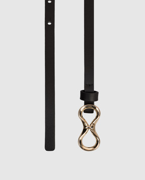 Twinset Черный кожаный пояс 261TA4180