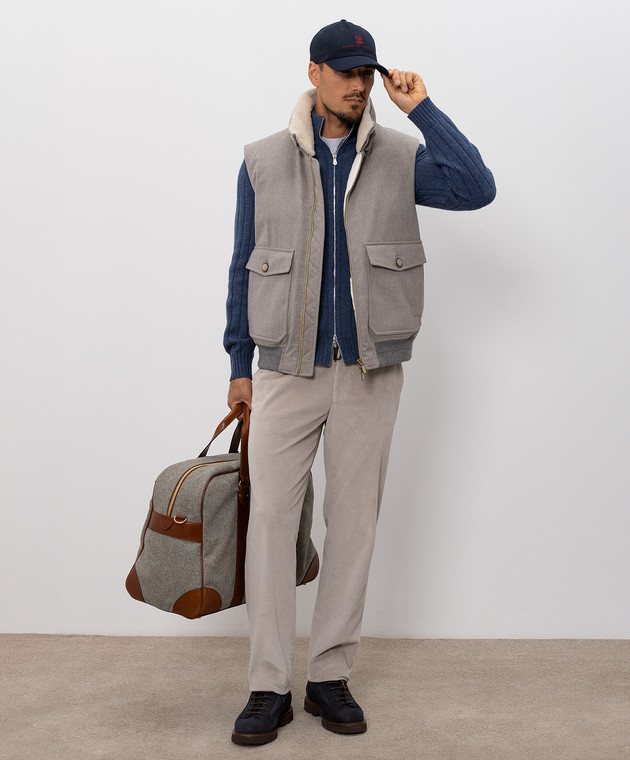 Brunello Cucinelli Кардиган з кашеміру синього кольору M22506006 зображення 2
