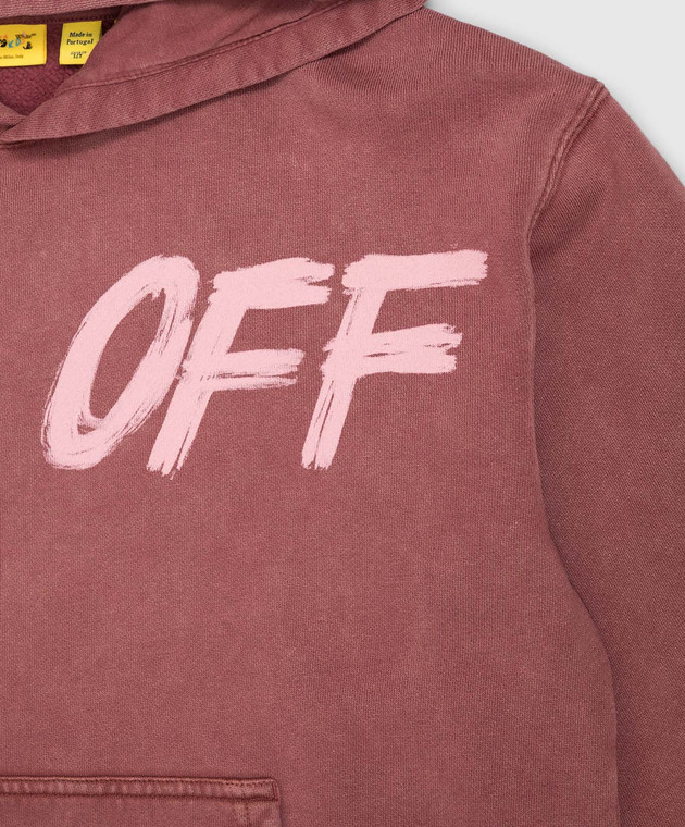 Off-White Детское розовое худи 44GBB002F26F002 изображение 3
