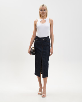 Twinset Біла майка в рубчик 261TT2280