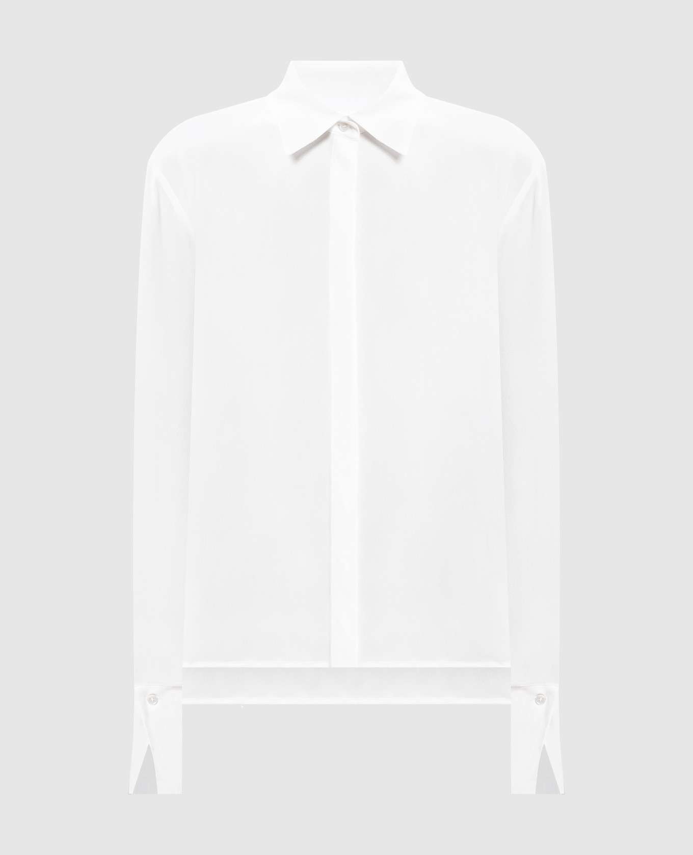 

Белая блуза с шелком, Белый, Блузы